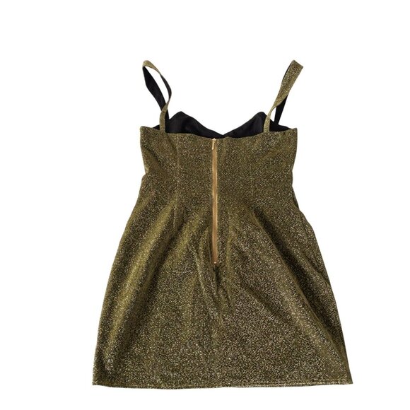 Boskemper Gold Glitter Mini Dress SZ S New Years Party Dress - Picture 8 of 11